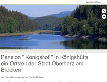 Tablet Screenshot of pension-koenigshof.de